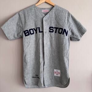 Mitchell & Ness BOYLSTON Trading Co. Wool Basball Jersey Coin & Leaf #34 40 Med